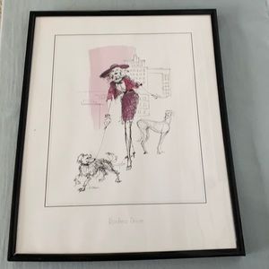 Rodeo Drive Print in glass and black metal frame